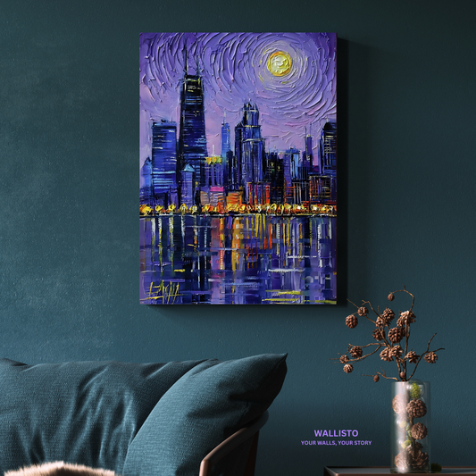 Urban Moonlight Reflection