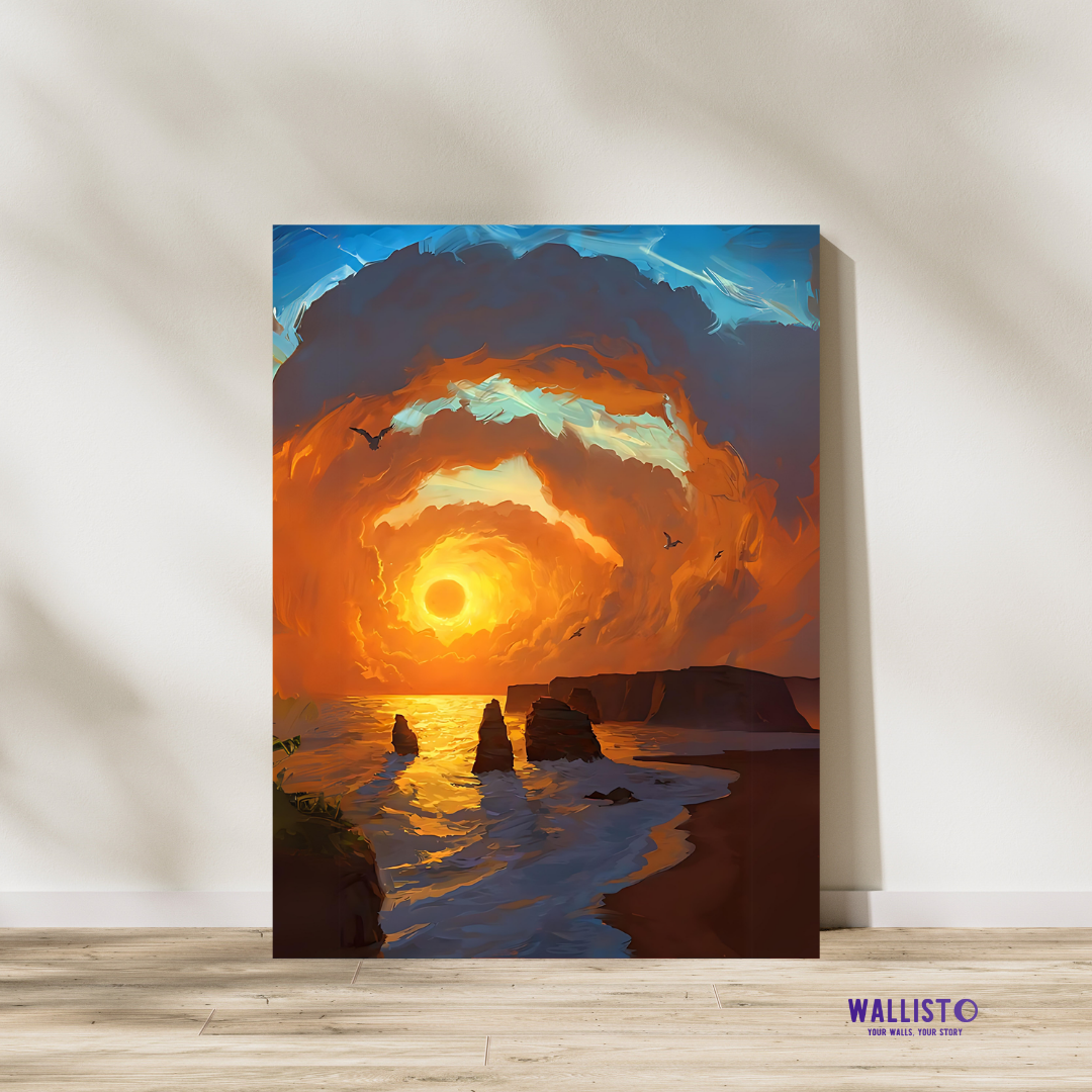 Fiery Sunset Spiral