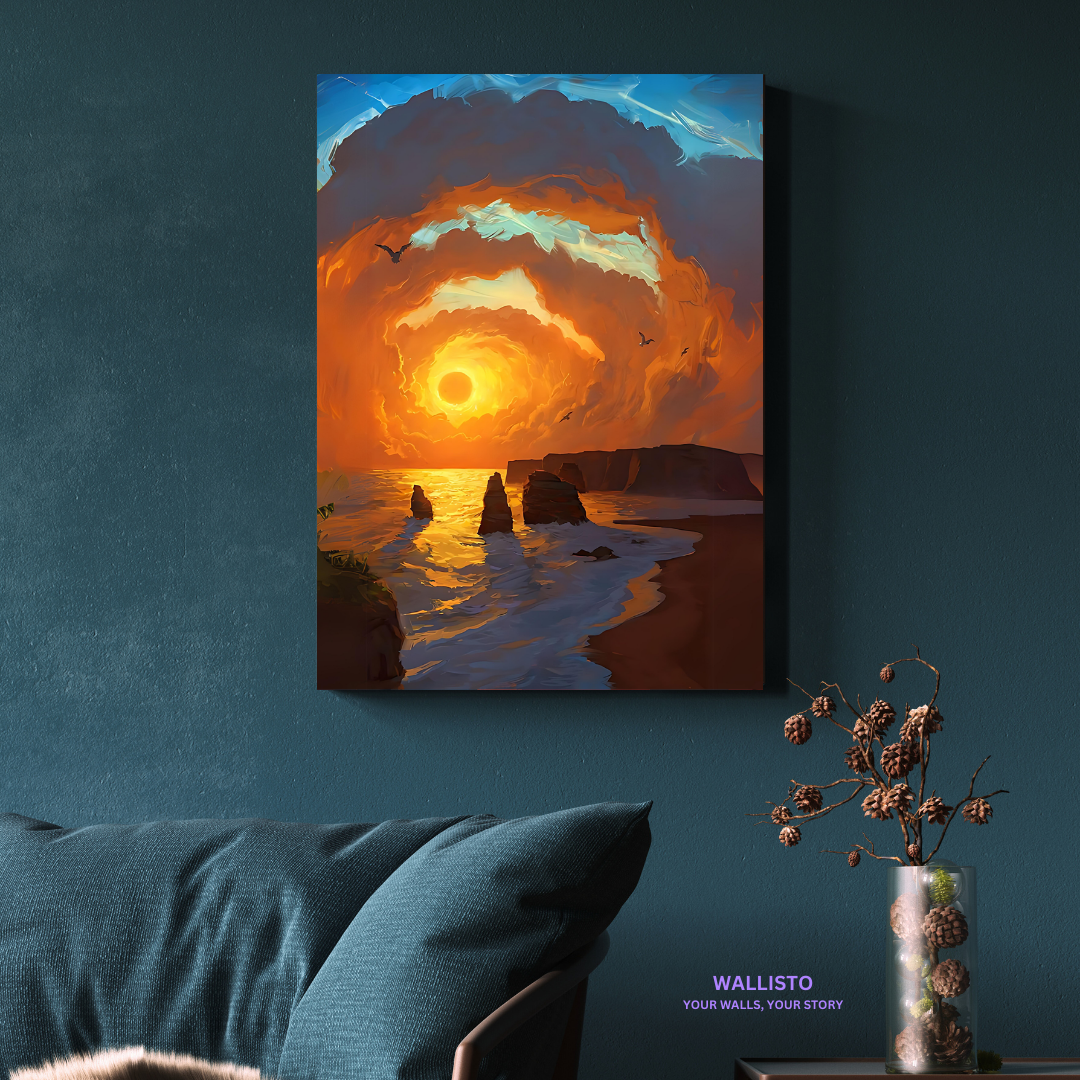Fiery Sunset Spiral