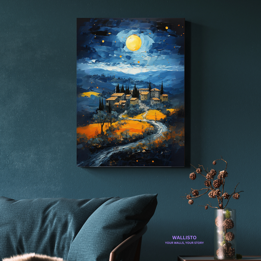 Moonlit Hilltop Village