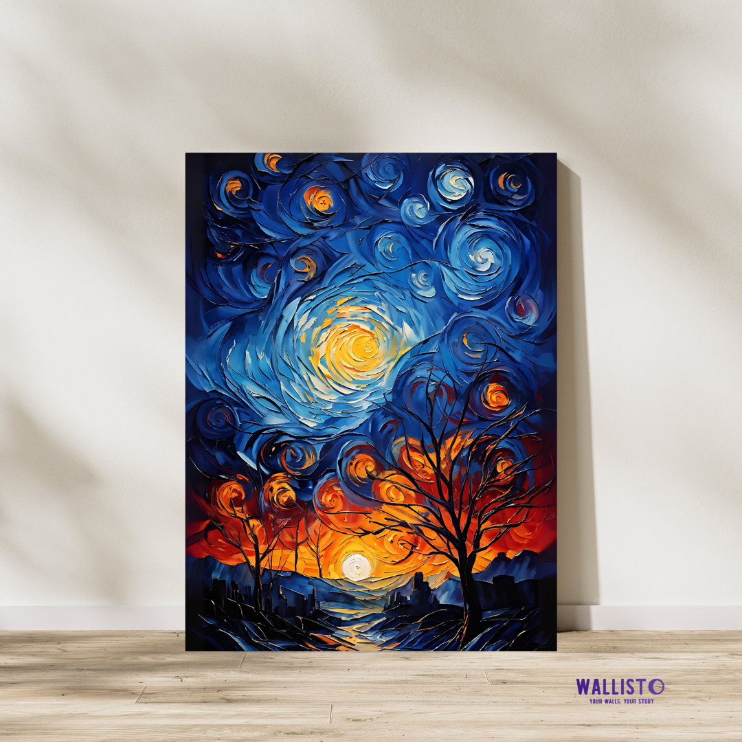Starry Sunset Swirls