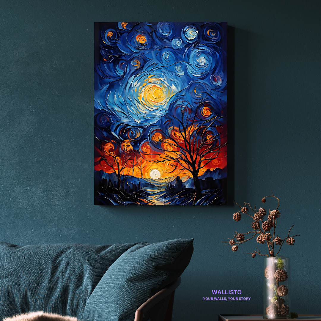Starry Sunset Swirls