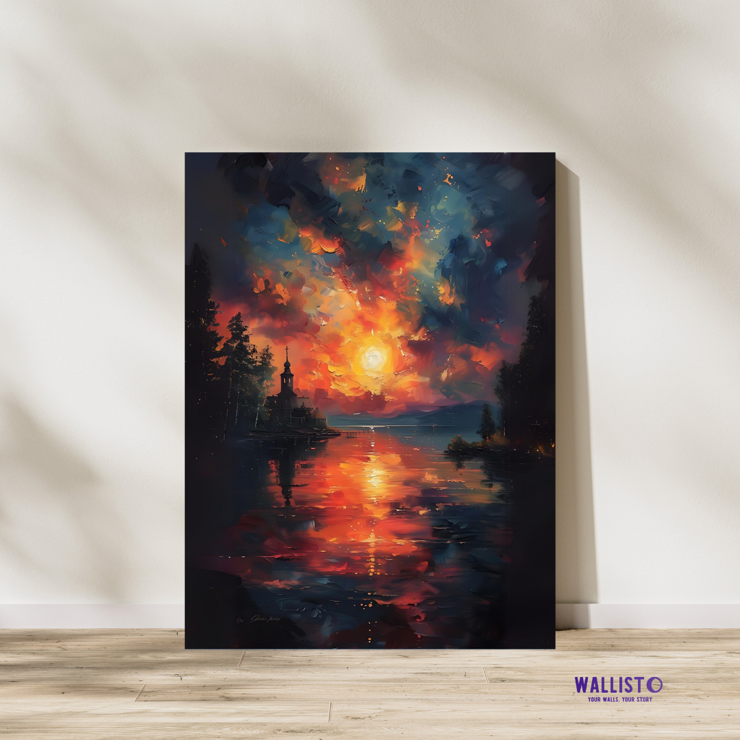 Fiery Sunset Reflections