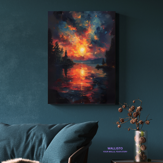 Fiery Sunset Reflections