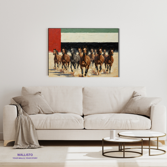 Horses Beneath the UAE Flag