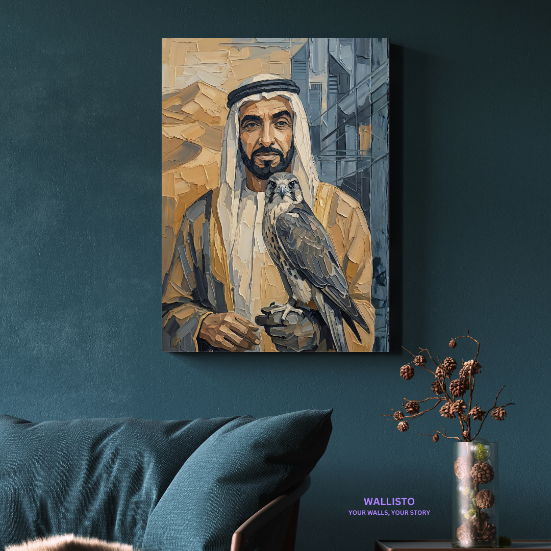 Sheikh Zayed bin Sultan Al Nahyan with Falcon