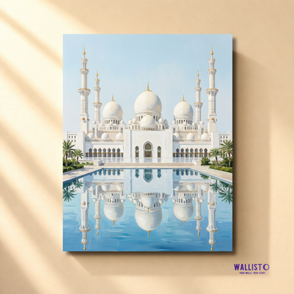 Sheikh Zayed Grand Mosque in Perfect Reflection