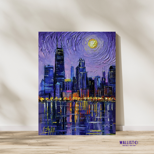Urban Moonlight Reflection