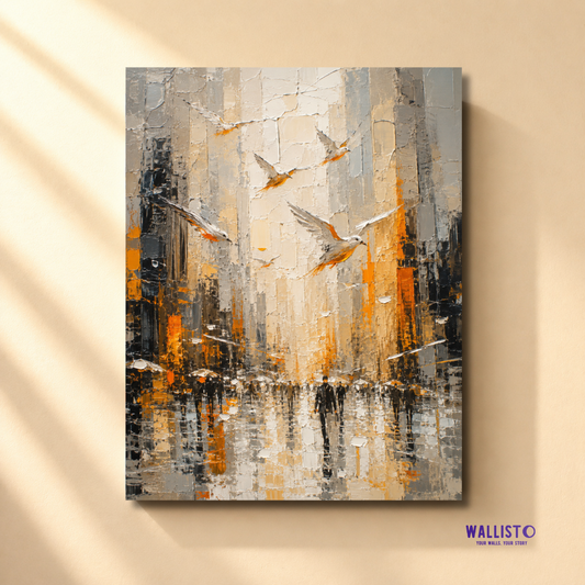 City Birds in Rain