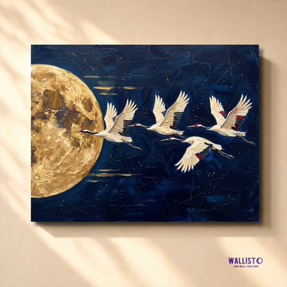 Moonlit Cranes