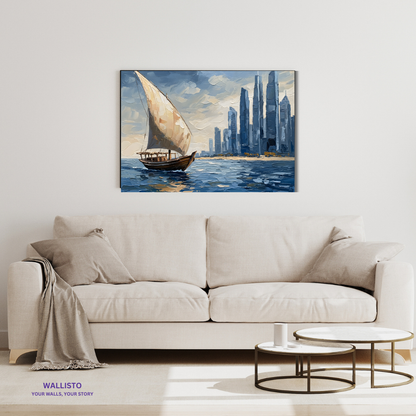 Dhow Before the Dubai Skyline