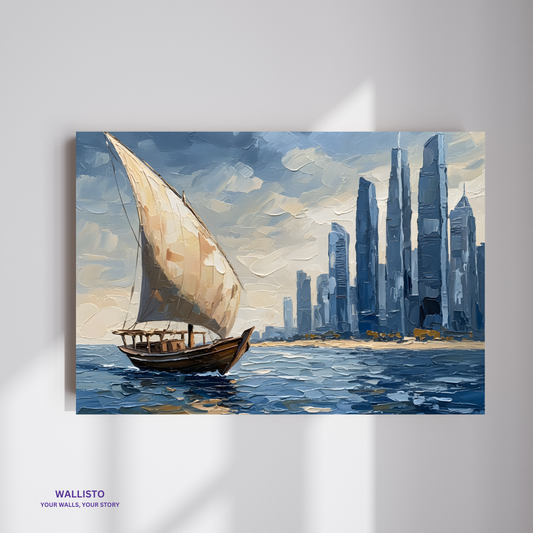 Dhow Before the Dubai Skyline