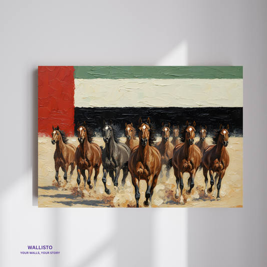 Horses Beneath the UAE Flag