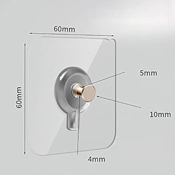 2 Sticky Wall Hooks - No Nails Needed