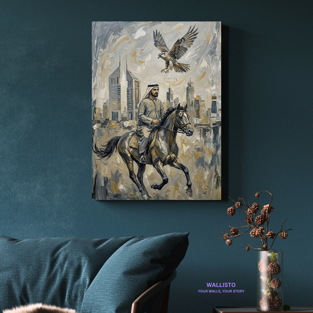 Sheikh Mohammed bin Rashid Al Maktoum on Horseback