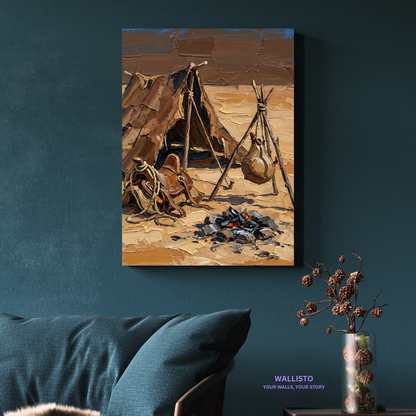 Desert Camp at Dusk