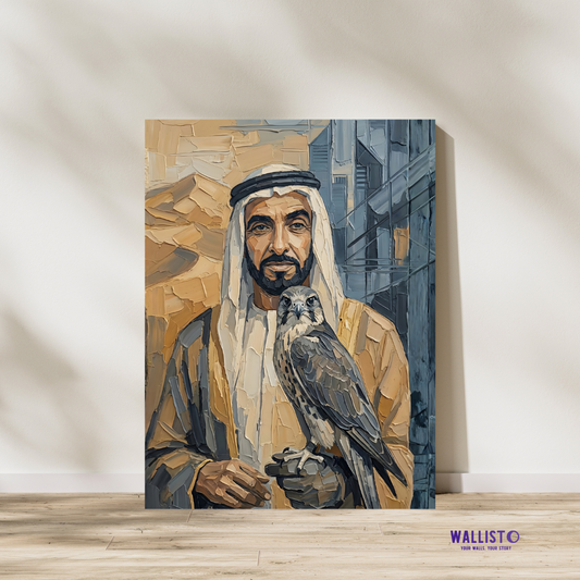 Sheikh Zayed bin Sultan Al Nahyan with Falcon