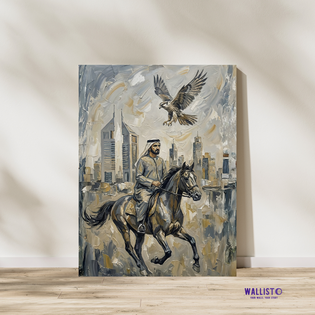 Sheikh Mohammed bin Rashid Al Maktoum on Horseback